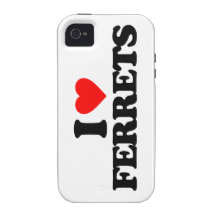 I LOVE FERRETS iPhone 4 CASES