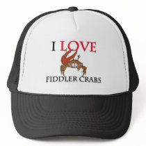 I Love Fiddler Crabs hats