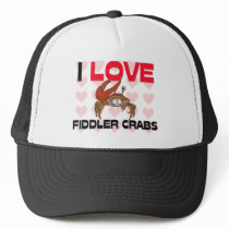 I Love Fiddler Crabs hats
