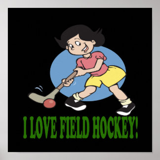 I Love Field Hockey 2 Print