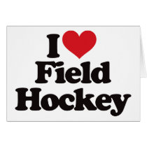 I Love Field Hockey cards