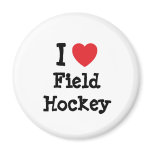 I love Field Hockey heart custom personalized magnets