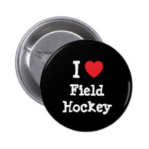 I love Field Hockey heart custom personalized Pin
