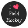 I Love Field Hockey Stickers