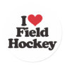 I Love Field Hockey Sticker