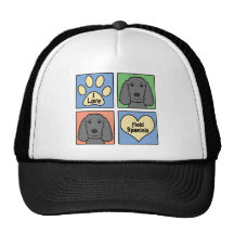 I Love Field Spaniels Mesh Hat