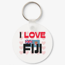 I Love Fiji keychains
