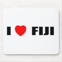 I Love Fiji Mouse Pads