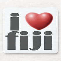 I Love Fiji Products Mouse Pads