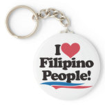I Love Filipino People Keychain