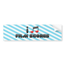 I Love Film Scores Bumper Stickers