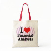 I Love Financial Analysts Canvas Bags