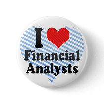 I Love Financial Analysts Buttons