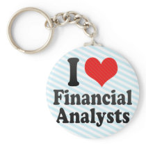 I Love Financial Analysts Key Chains