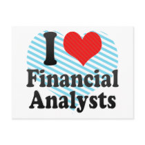 I Love Financial Analysts Post Cards