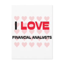 I LOVE FINANCIAL ANALYSTS postcards
