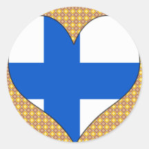 I Love Finland Round Sticker