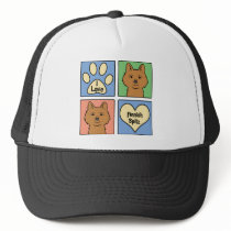 I Love Finnish Spitz hats