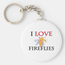 I Love Fireflies Key Chain