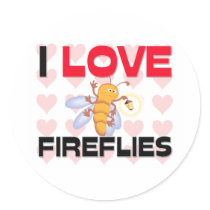 I Love Fireflies stickers