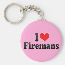 I Love Firemans Keychain