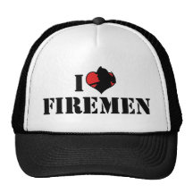 I Love Firemen Trucker Hat