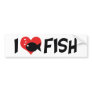 I Love Fish Bumper Sticker