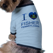I Love Fisher, PA Pet Tee