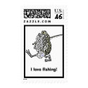 I love fishing ! postage