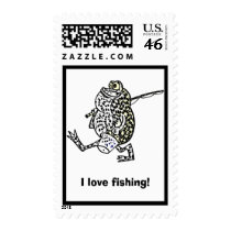 I love fishing ! postage