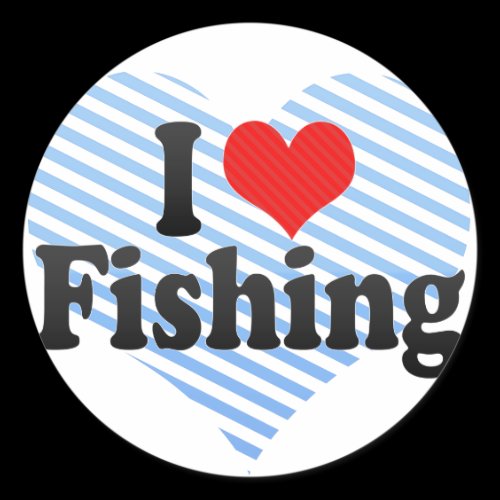 I Love Fishing Sticker