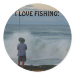 "I Love Fishing" sticker