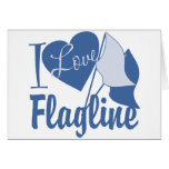 I Love Flagline Greeting Card