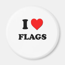I Love Flags Magnet