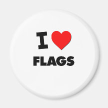 I Love Flags Magnets