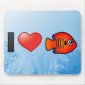 I Love Flame Angelfish Standard Mousepad