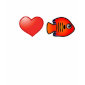 I Love Flame Angelfish Ladies Basic T-Shirt