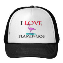 I Love Flamingos Hat