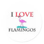 I Love Flamingos Sticker