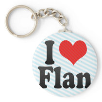 I Love Flan Key Chains