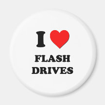 I Love Flash Drives Magnets