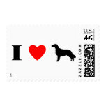 I Love Flat Coated Retrievers postage