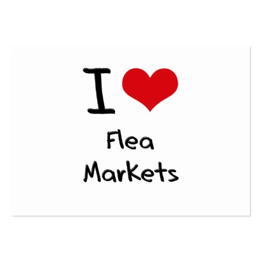 I Love Flea Markets Business Card Template (front side)