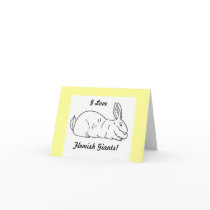 I Love Flemish Giants! Notecard - Blank Inside