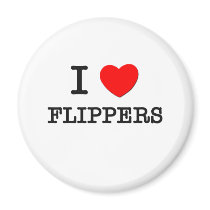 I Love Flippers Magnets