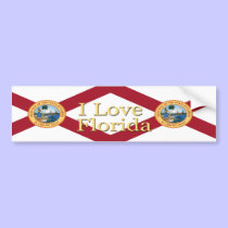 I Love Florida Bumper Sticker bumper stickers