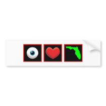 I LOVE FLORIDA BUMPER STICKERS
