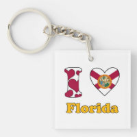 I love Florida Key Chain