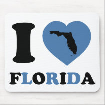 I Love Florida Mouse Pad