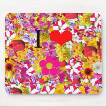 I Love Flowers mousepads
